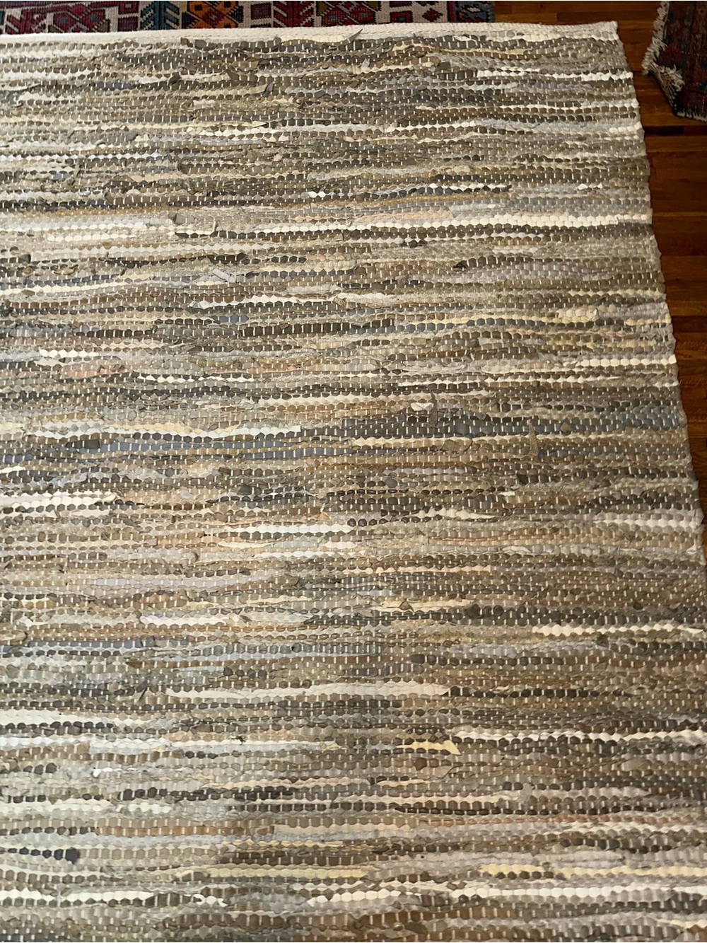 Pottery Barn Leather Rug-Beautiful! - Picture 5 of 8